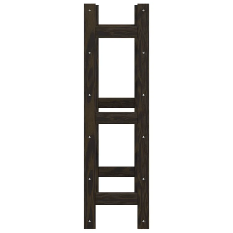 Casier range bouteilles étagère de rangement vin pour 30 bouteilles en bois pin noir DEC024315