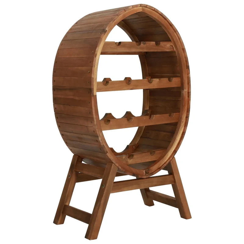 Casier range bouteilles étagère de rangement vin jusqu'à 13 bouteilles en bois d'acacia brun DEC024265