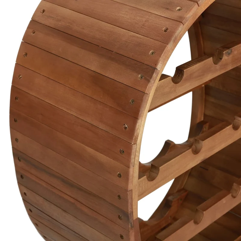 Casier range bouteilles étagère de rangement vin jusqu'à 13 bouteilles en bois d'acacia brun DEC024265