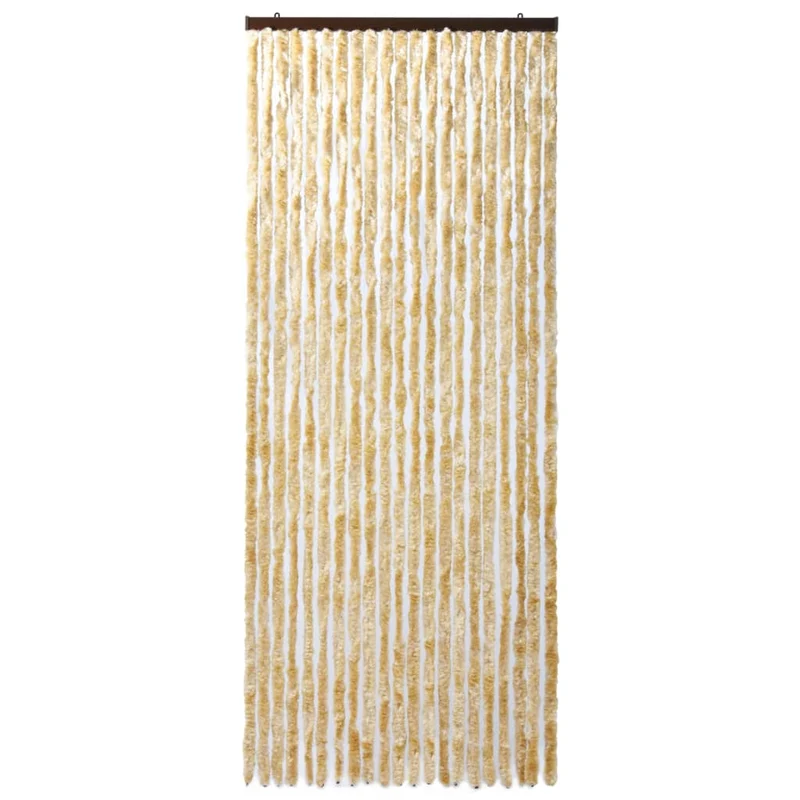 Rideau contre insectes moustiquaire Beige 90x220 cm Chenille DEC022185