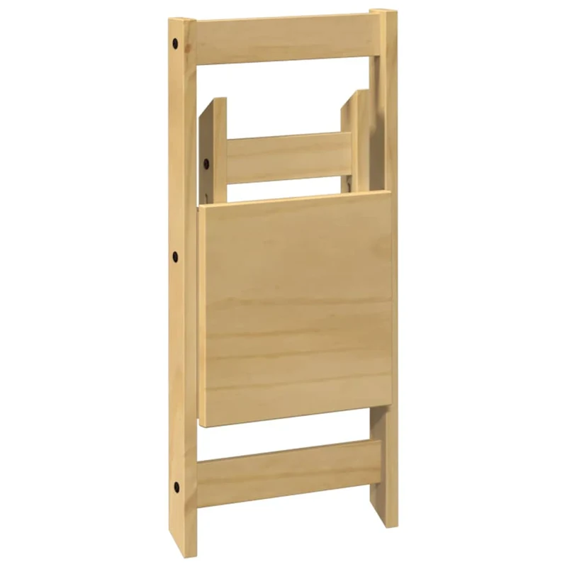 Lot de 4 chaises de cuisine ou salle à manger pliables en bois de pin brun DEC026289