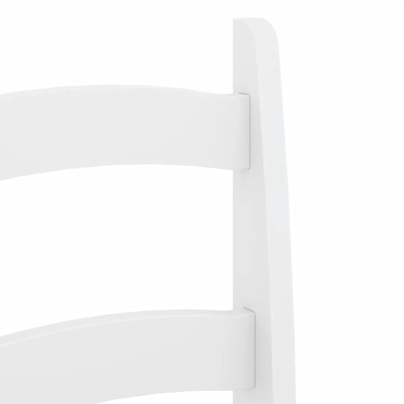 Set de 2 chaises de salle à manger design rustique 40 x 46 x 99 cm en bois de pin blanc DEC025474
