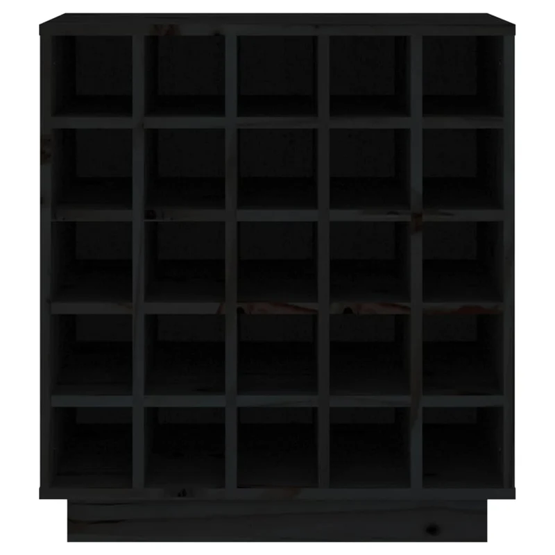 Armoire à vin jusqu'à 25 bouteilles de vin 55,5 x 34 x 61 cm en bois de pin noir DEC024436