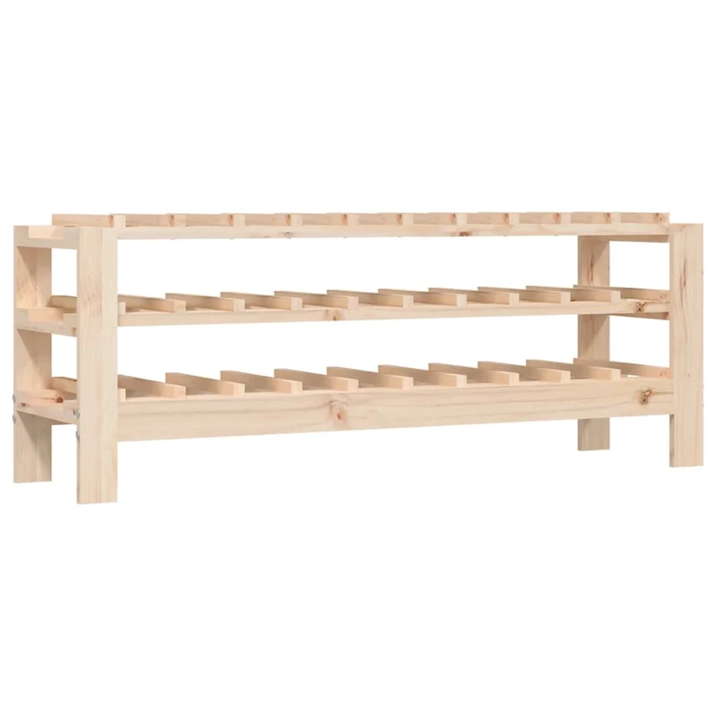 Casier range bouteilles étagère de rangement jusqu'à 30 bouteilles de vin 109,5 x 30 x 42 cm en bois de pin DEC024351