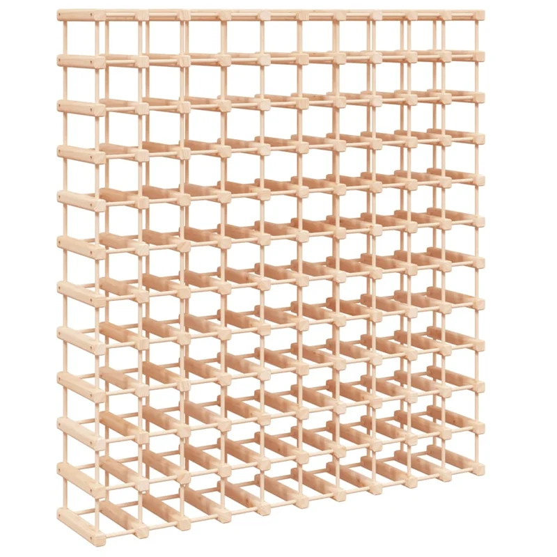 Casier range bouteilles étagère de rangement vin pour 120 bouteilles 112,5 x 23 x 123,5 cm en bois de pin DEC024394