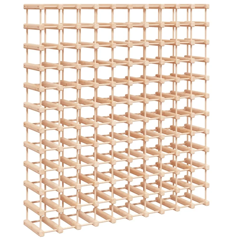 Casier range bouteilles étagère de rangement vin pour 120 bouteilles 112,5 x 23 x 123,5 cm en bois de pin DEC024394
