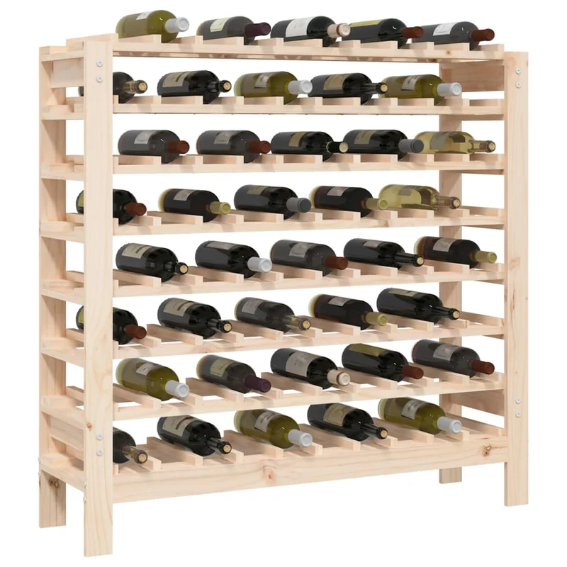 Casier range bouteilles étagère de rangement vin 109,5 x 30 x 107,5 cm bois de pin brun DEC024350