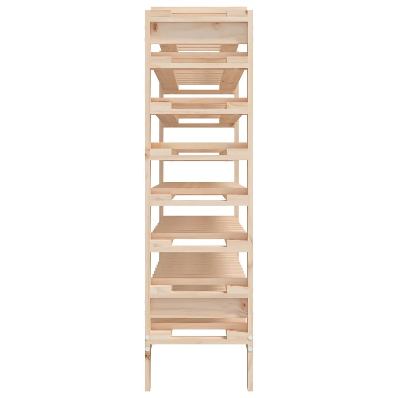 Casier range bouteilles étagère de rangement vin 109,5 x 30 x 107,5 cm bois de pin brun DEC024350