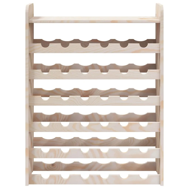 Casier range bouteilles étagère de rangement jusqu'à 36 bouteilles de vin et panneau supérieur 67,5 x 25 x 87 cm bois pin brun DEC024367
