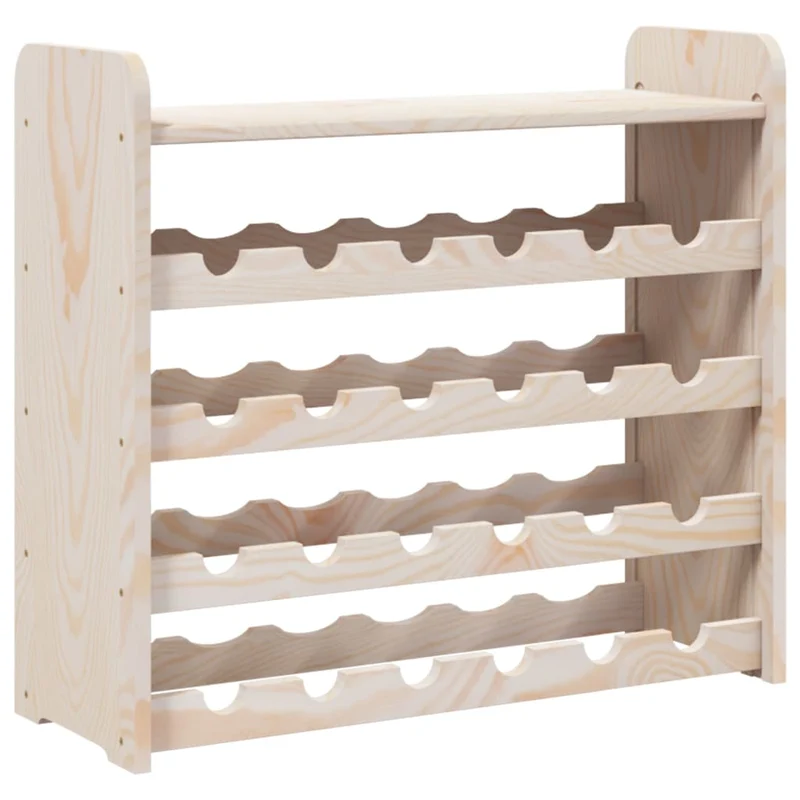 Casier range bouteilles étagère de rangement jusqu'à 24 bouteilles de vin 67,5 x 25 x 60 cm bois pin DEC024366