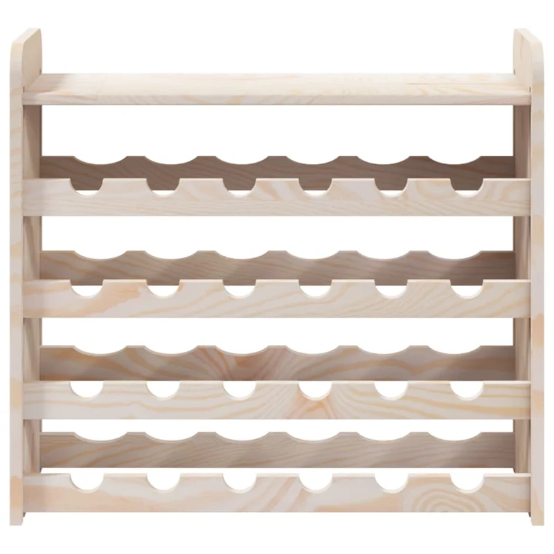 Casier range bouteilles étagère de rangement jusqu'à 24 bouteilles de vin 67,5 x 25 x 60 cm bois pin DEC024366