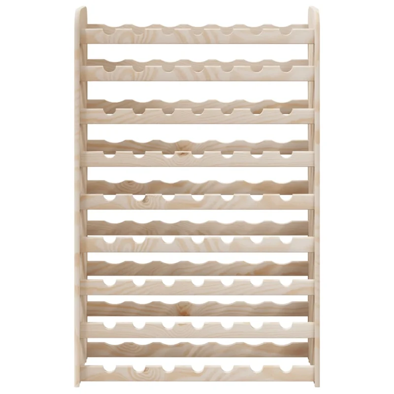 Casier range bouteilles étagère de rangement jusqu'à 63 bouteilles de vin 72,5 x 25 x 111,5 cm bois de pin DEC024362