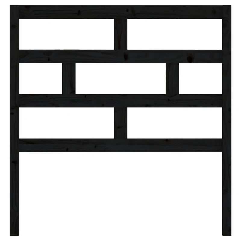 Tête de lit accessoire couchage chambre à coucher meuble 106 x 4 x 100 cm bois de pin noir TDL0202372