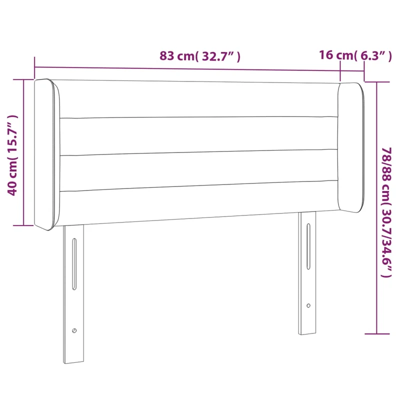 Tête de lit accessoire couchage chambre à coucher meuble à LED 83 x 16 x 78/88 cm tissu gris clair TDL0201254