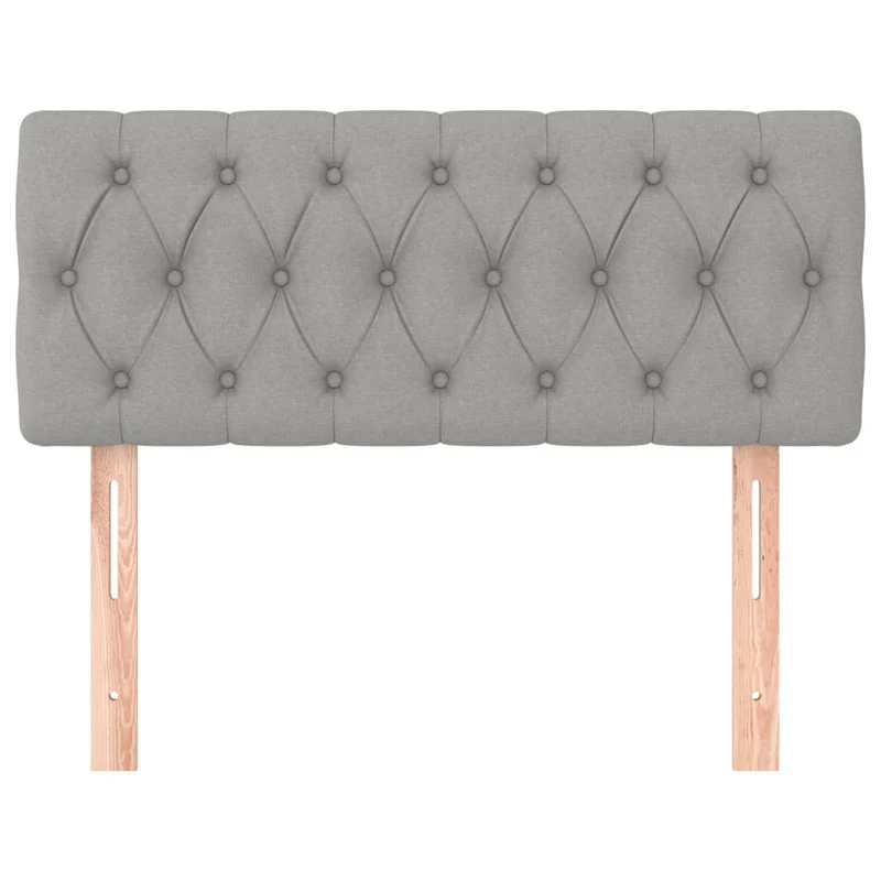 Tête de lit accessoire couchage chambre à coucher meuble 90 x 7 x 78/88 cm tissu gris foncé TDL0203198