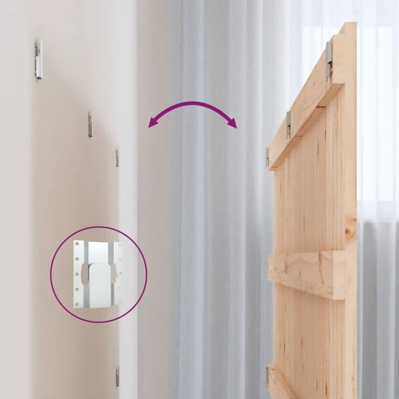 Tête de lit accessoire couchage chambre à coucher meuble murale style palette 127,5 x 3 x 60 cm bois massif de pin TDL0202785