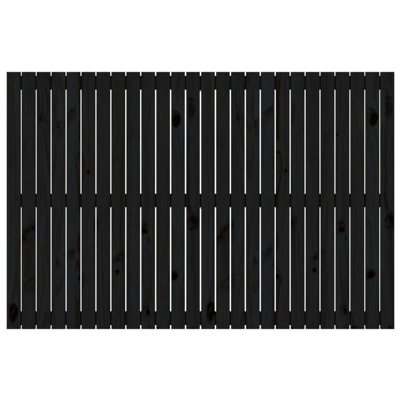 Tête de lit accessoire couchage chambre à coucher meuble murale style palette 166 x 3 x 110 cm bois massif noir TDL0202523