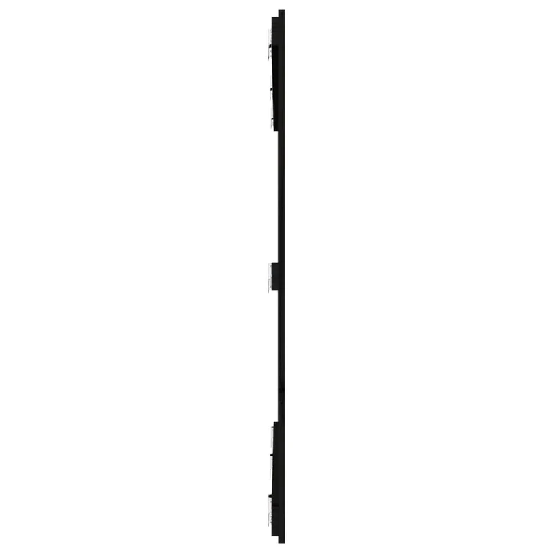 Tête de lit accessoire couchage chambre à coucher meuble murale style palette 166 x 3 x 110 cm bois massif noir TDL0202523
