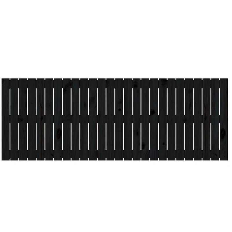 Tête de lit accessoire couchage chambre à coucher meuble murale 166 x 3 x 60 cm bois massif noir TDL0202522