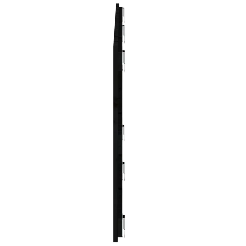 Tête de lit accessoire couchage chambre à coucher meuble murale 166 x 3 x 60 cm bois massif noir TDL0202522