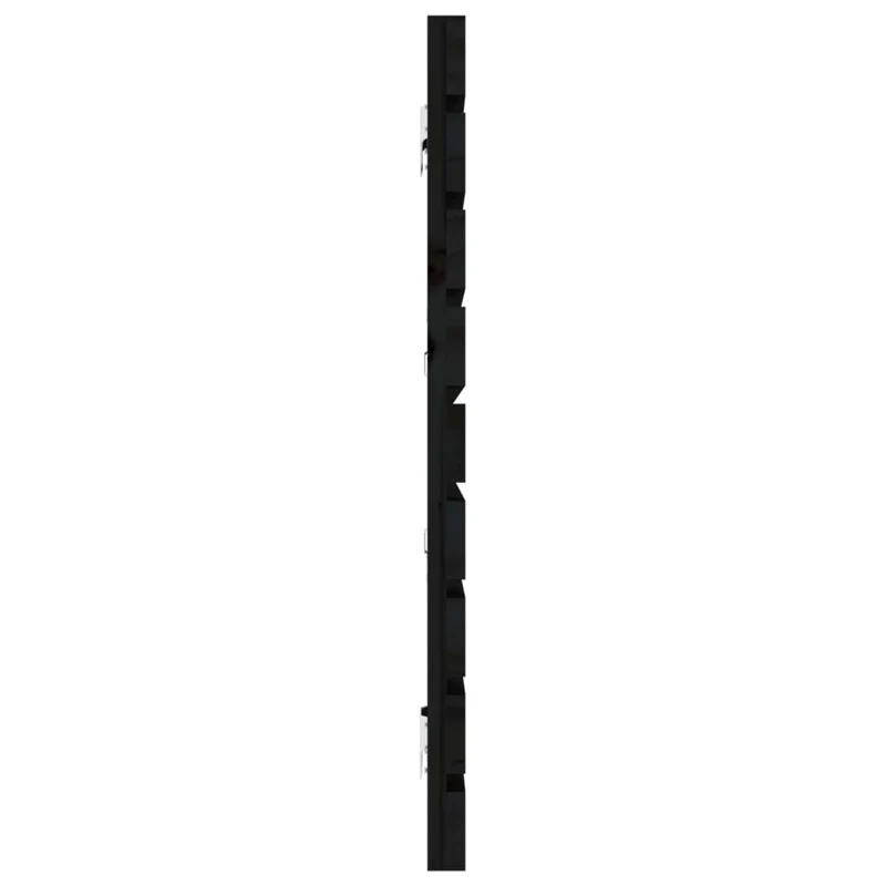 Tête de lit accessoire couchage chambre à coucher meuble murale 166 x 3 x 63 cm bois massif noir TDL0202521