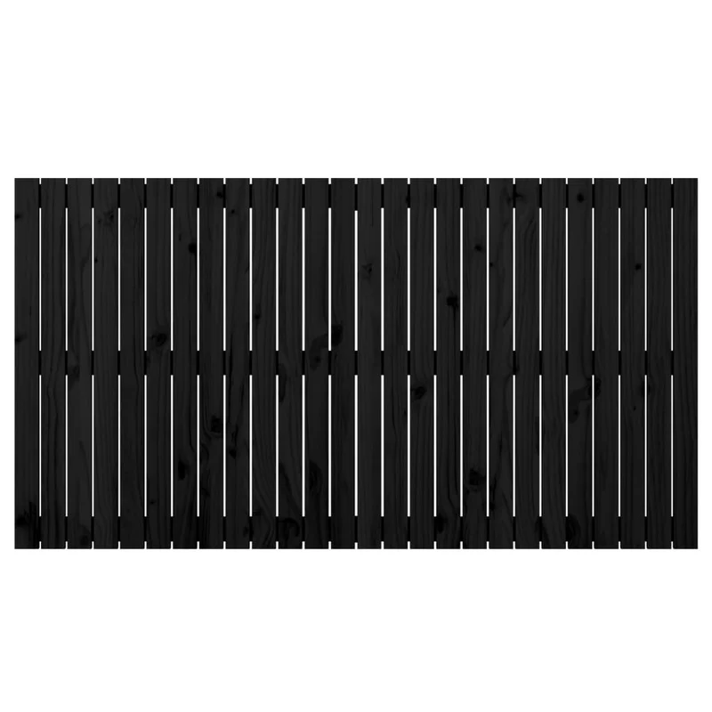 Tête de lit accessoire couchage chambre à coucher meuble murale 166 x 3 x 90 cm bois massif noir TDL0202519