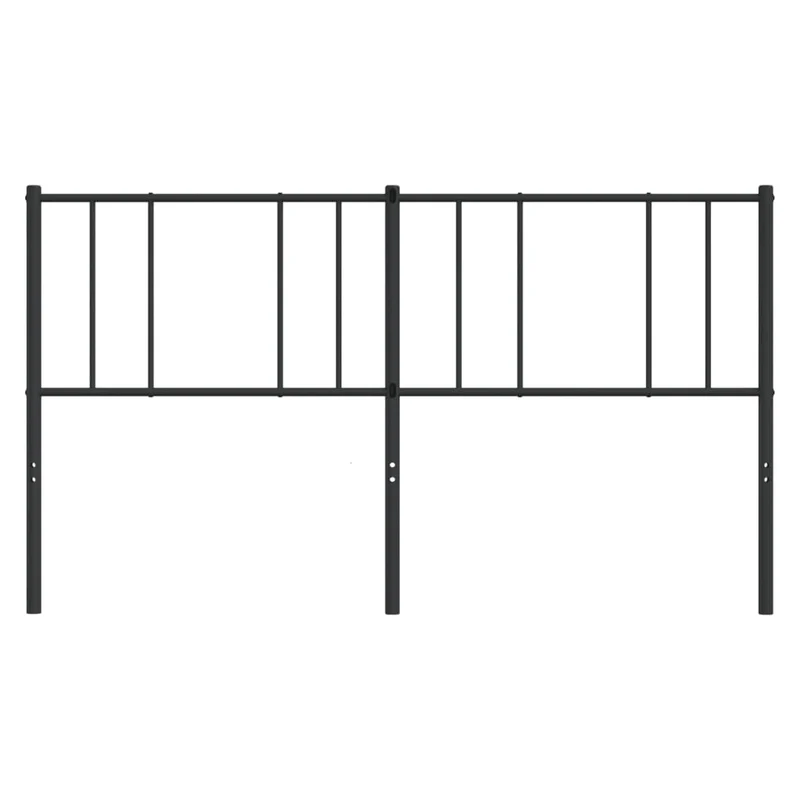 Tête de lit accessoire couchage chambre à coucher meuble 200 cm métal noir TDL0202415