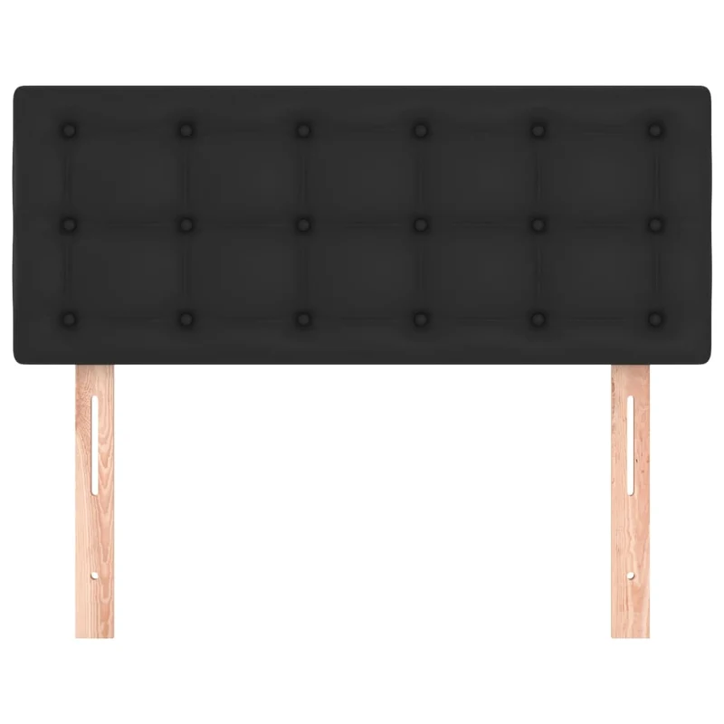 Tête de lit accessoire couchage chambre à coucher meuble 80 x 5 x 78/88 cm synthétique noir TDL0202119