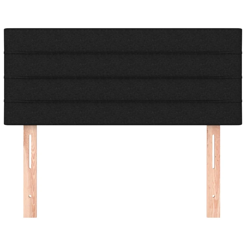 Tête de lit accessoire couchage chambre à coucher meuble 80 x 5 x 78/88 cm tissu noir TDL0202114