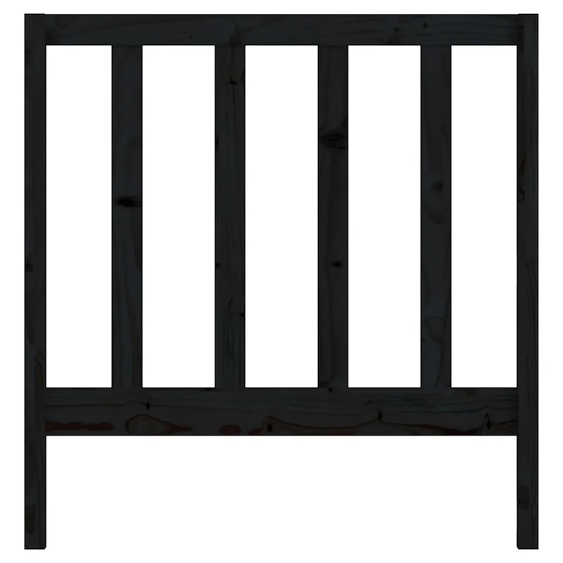 Tête de lit accessoire couchage chambre à coucher meuble 95 x 4 x 100 cm bois de pin noir TDL0202053