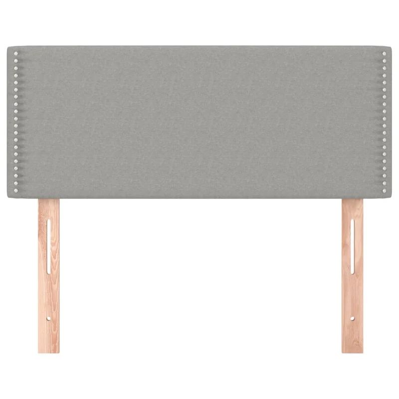 Tête de lit accessoire couchage chambre à coucher meuble 100 x 5 x 78/88 cm tissu gris clair TDL0203234
