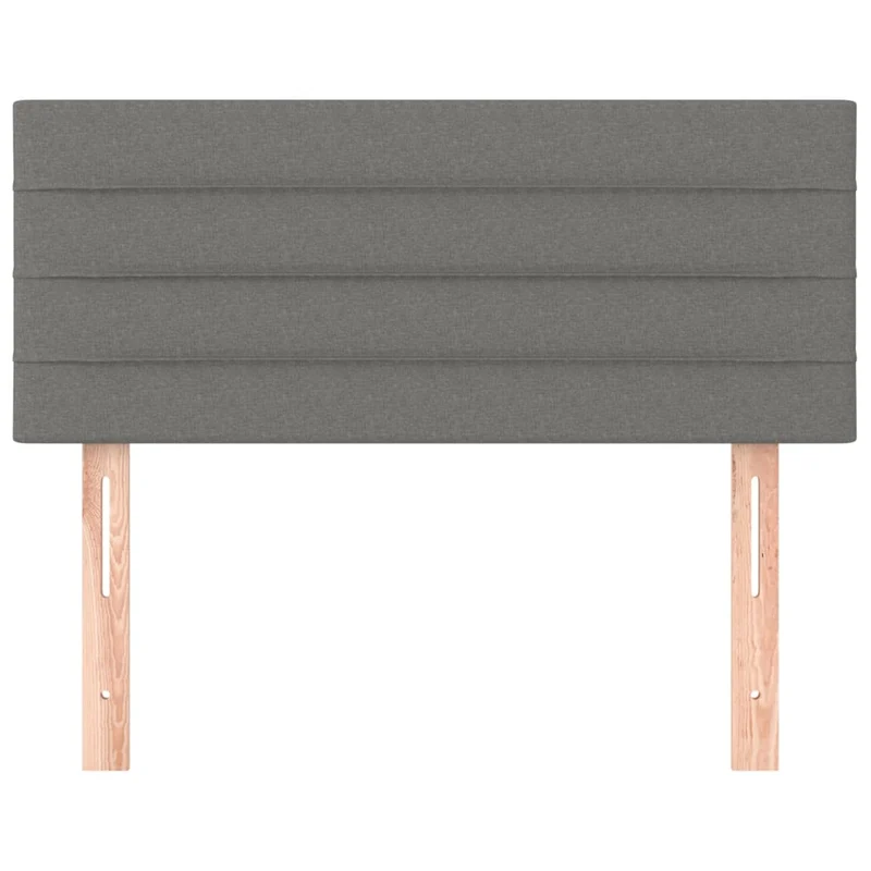 Tête de lit accessoire couchage chambre à coucher meuble 90 x 5 x 78/88 cm tissu gris foncé TDL0203168