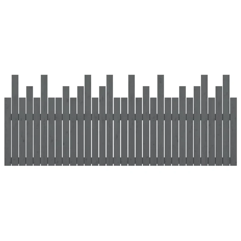 Tête de lit accessoire couchage chambre à coucher meuble murale style palette 204 x 3 x 80 cm bois massif gris TDL0202630
