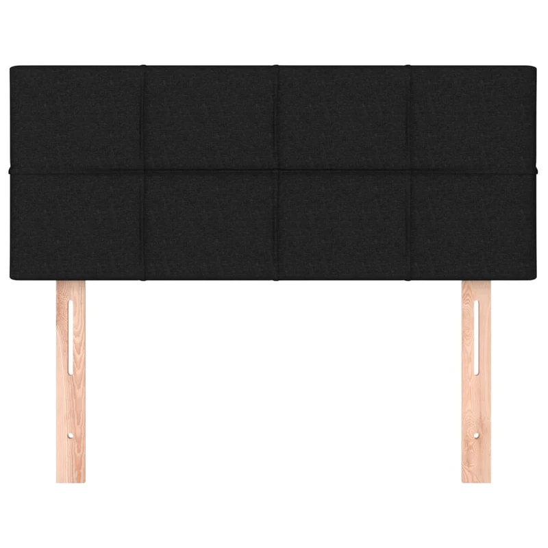 Tête de lit accessoire couchage chambre à coucher meuble 100 x 5 x 78/88 cm tissu noir TDL0202392