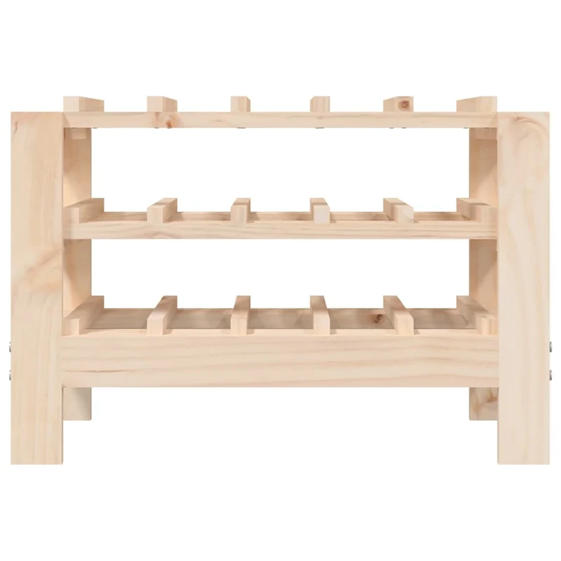 Casier range bouteilles étagère de rangement jusqu'à 15 bouteilles de vin 61,5 x 30 x 42 cm bois de pin DEC024357