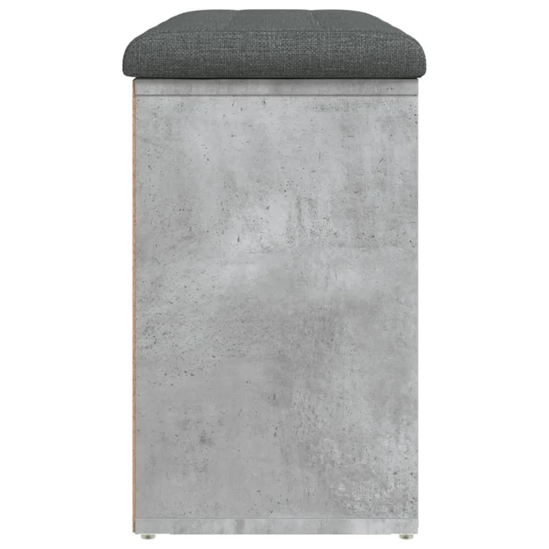 Banc de rangement à chaussures gris béton 82 x 32 x 50 cm bois d'ingénierie gris DEC024906