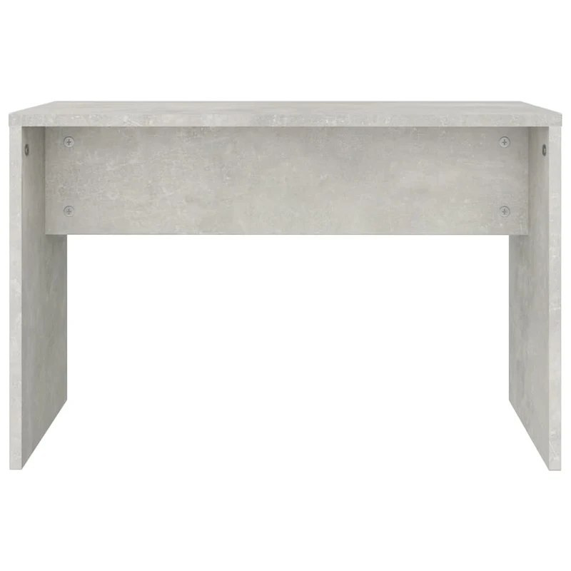 Tabouret de coiffeuse gris béton 70 x 35 x 45 cm bois d'ingénierie gris DEC024979