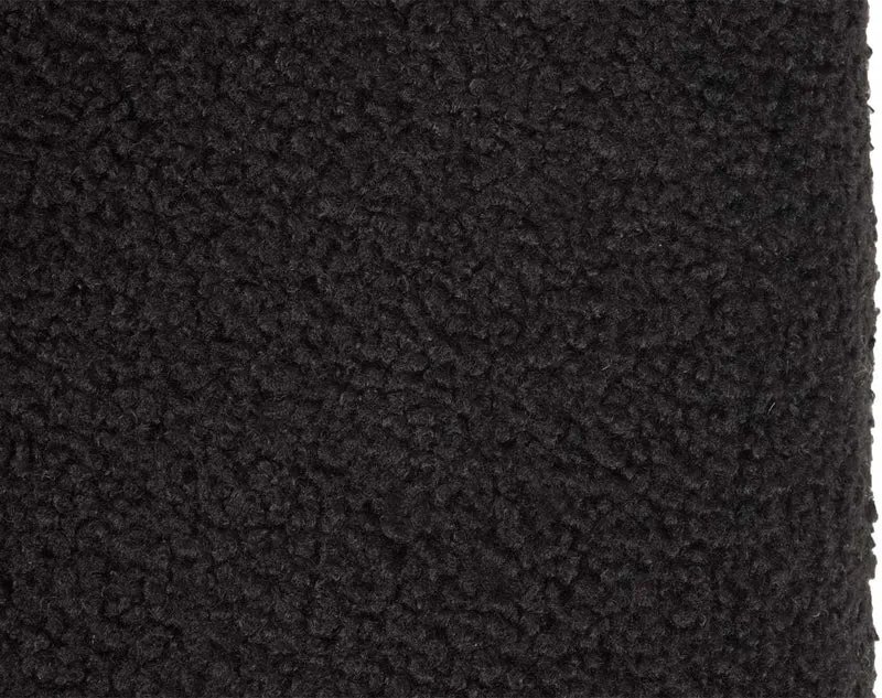 Lot de 2 chaises de salle à manger cuisine en bois rotin métal tissu/textile noir bouclé CDS04495