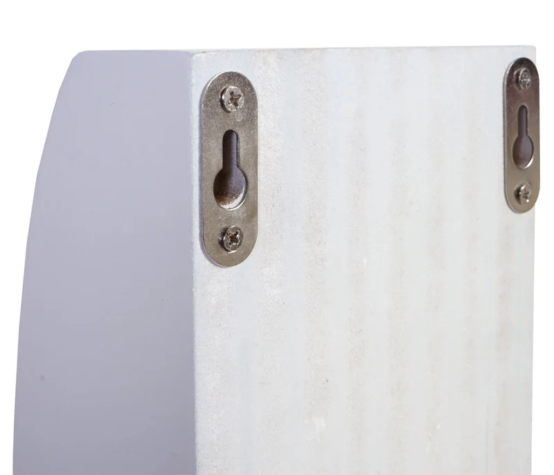 Casier à bouteilles support mural porte-bouteilles pour 3 bouteilles 54x13x9cm en bois blanc 04_0002520