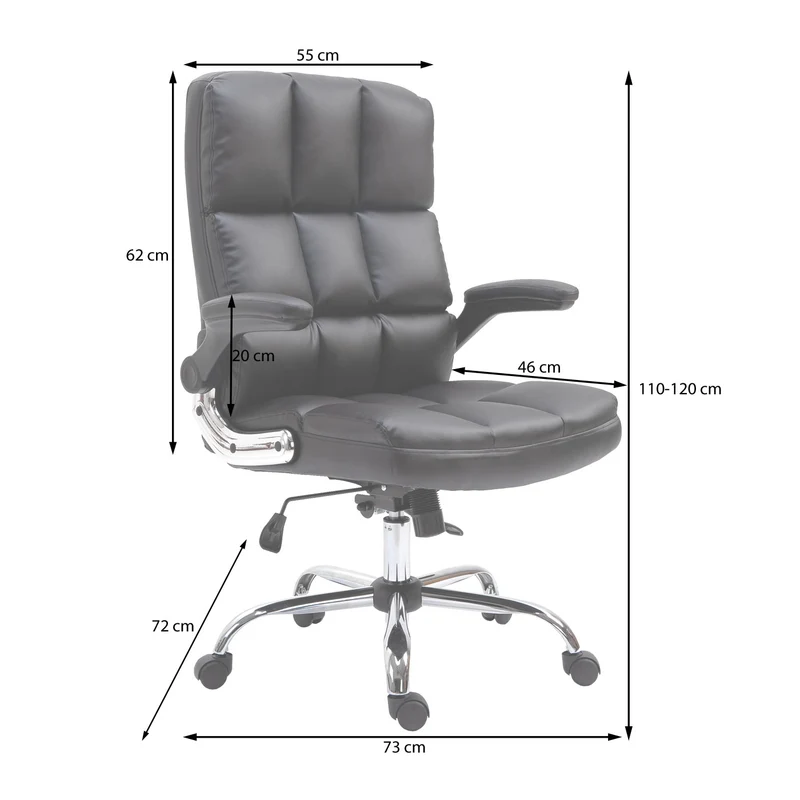 Chaise de bureau pivotante réglable en hauteur en tissu rouge forme ergonomique 04_0001876