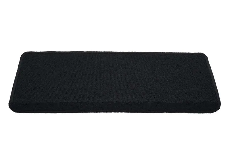 Lot de 15 tapis d'escalier protection d'escalier antidérapant 65x25cm rectangulaire noir-anthracite 04_0000019