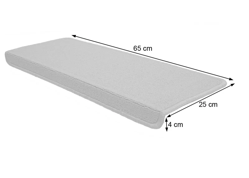 Lot de 15 tapis d'escalier protection d'escalier antidérapant 65x25cm rectangulaire noir-anthracite 04_0000019