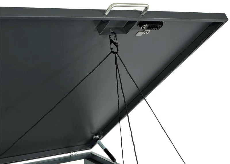 Abri poubelle un compartiment pour une ou deux poubelles en métal anthracite or 04_0006991