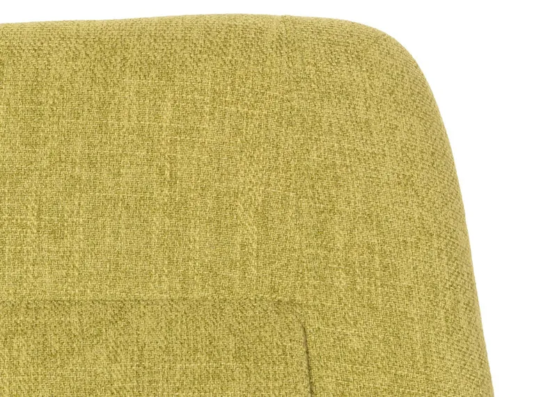 Fauteuil à bascule chaise de relaxation avec accoudoirs en bois métal et tissu vert 04_0006909