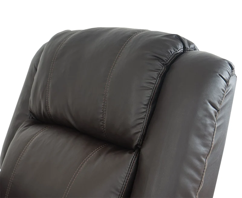 Fauteuil tv de relaxation réglage synchrone du dossier et du repose-pieds en PVC café 04_0006900