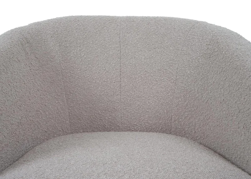 Fauteuil lounge cocktail siège pivotant siège extra large en tissu bouclé crème beige et métal 04_0006850
