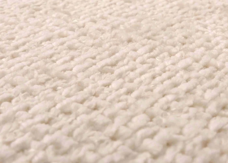Lot de 2 chaises de salle à manger en inox brossé et tissu chenille crème 04_0007401