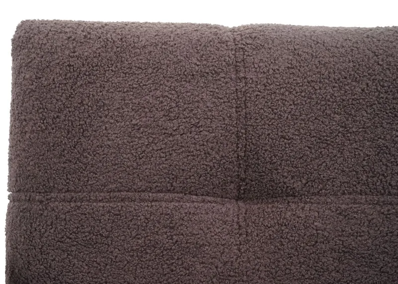 Lot de 2 chaises de salle à manger rembourrée avec accoudoirs en tissu bouclé marron 04_0007368