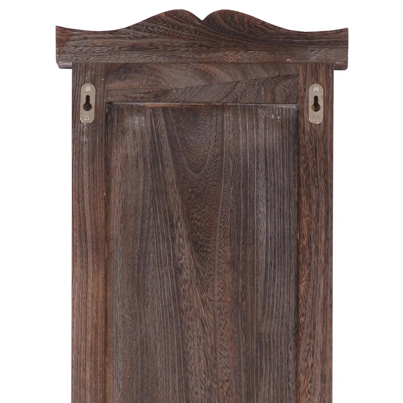 Lot de 2 porte-manteaux mural panneau avec 3 crochets 109 x 28 x 4 cm en bois marron vieilli 04_0007420
