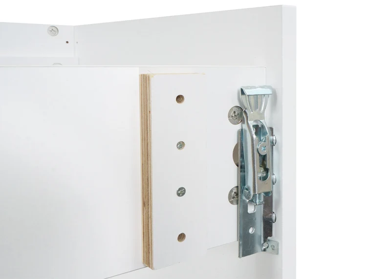 Meuble sous lavabo mural rangement salle de bain avec 2 portes 48x59x46 cm MDF blanc 04_0007847